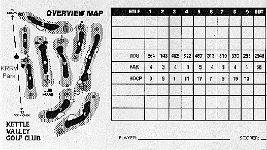 Kettle Valley Golf Score Card